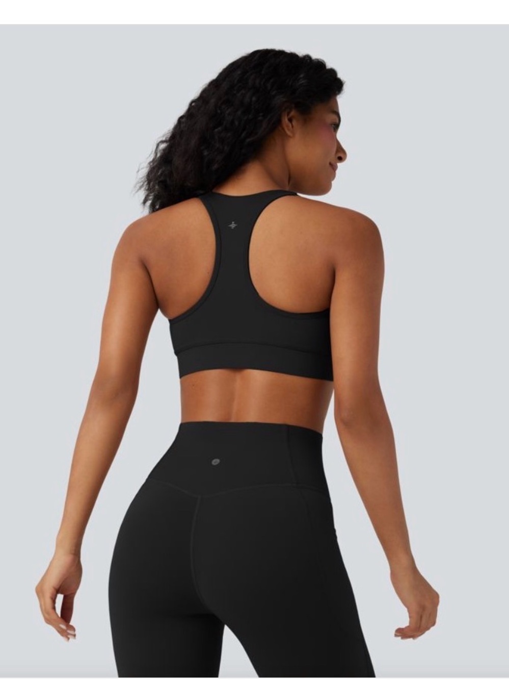 HALARA Black V-Neck Wrap Sports Bra - Picture 2 of 4